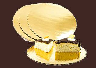 10in. Scalloped Cake Circle Gold Foil - 20 ct (20 Units)