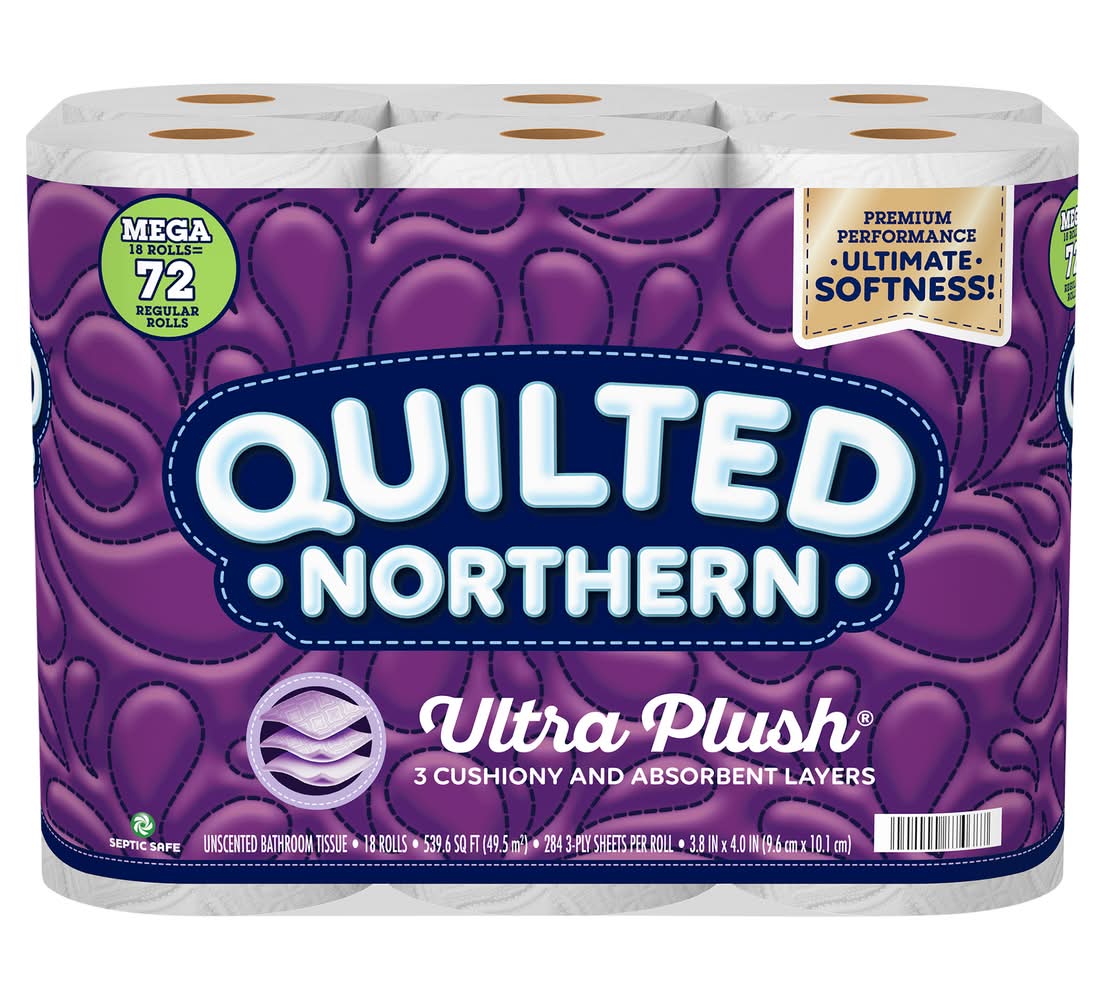 Quilted Northern Ultra Plush 3-ply Mega Rolls Unscented Bathroom Tissues (6 lbs)