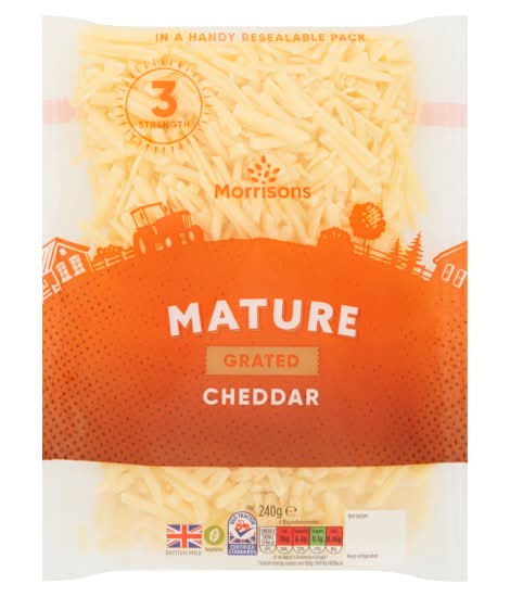 Morrisons Mature Grated Cheddar Cheese (240g)
