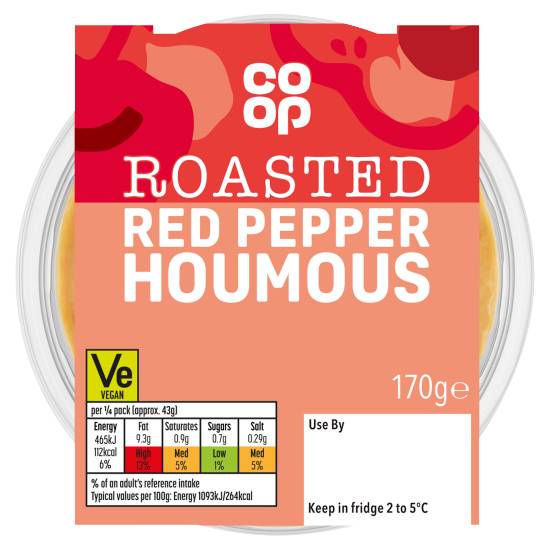 Co-op Red Pepper Houmous (170g)