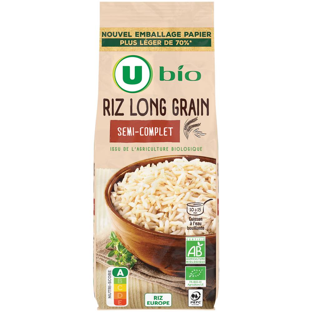U Bio - Riz long grain semi complet