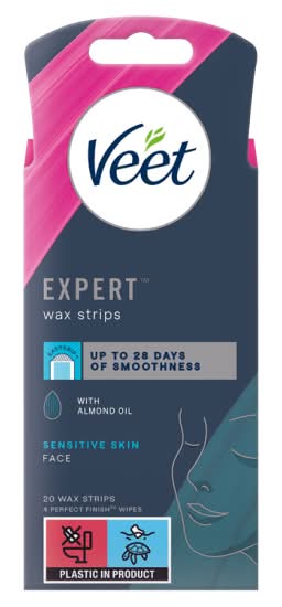 Veet Expert Wax Strips With Almond Oil (20 pack)