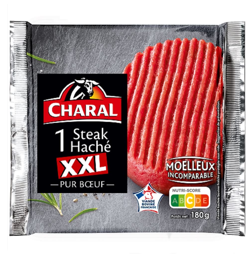 Charal - Steak haché pur bœuf xxl (180g)