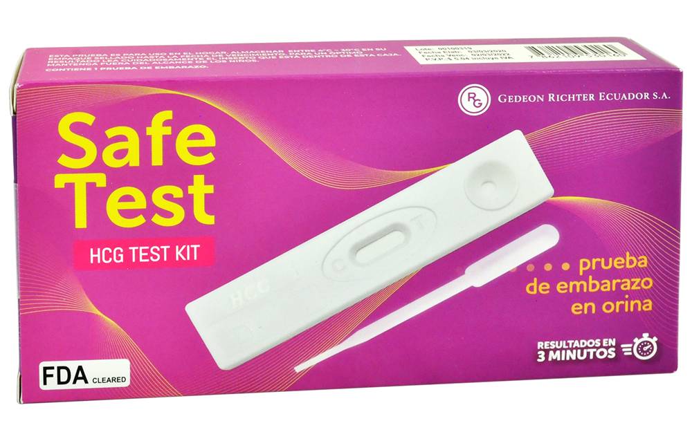 SAFE TEST PRUEBA EMBARAZO CAJ*1