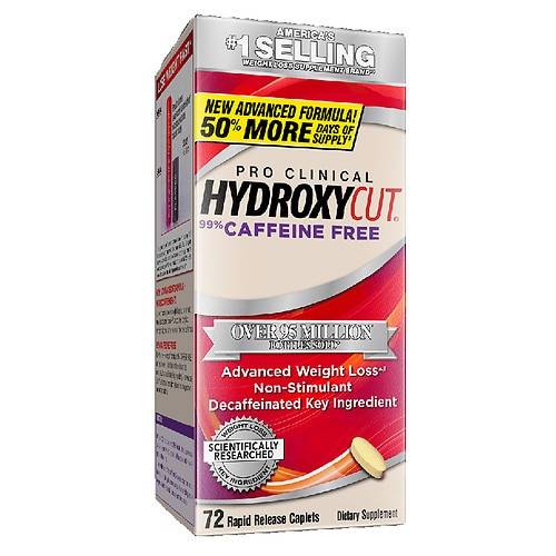 Hydroxycut Pro Clinical Non-Stimulant Weight Loss Supplements with Apple Cider Vinegar - 72.0 ea