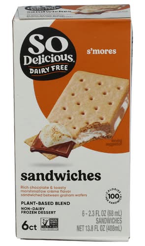 So Delicious S'Mores Dessert Sandwiches 6 Pack