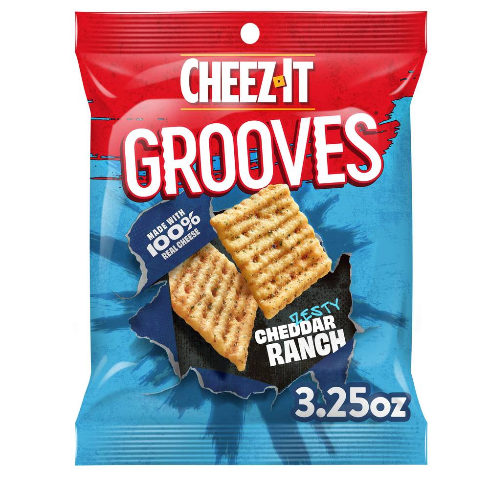 Cheez-It Grooves Zesty Cheddar Ranch Flavored Crackers