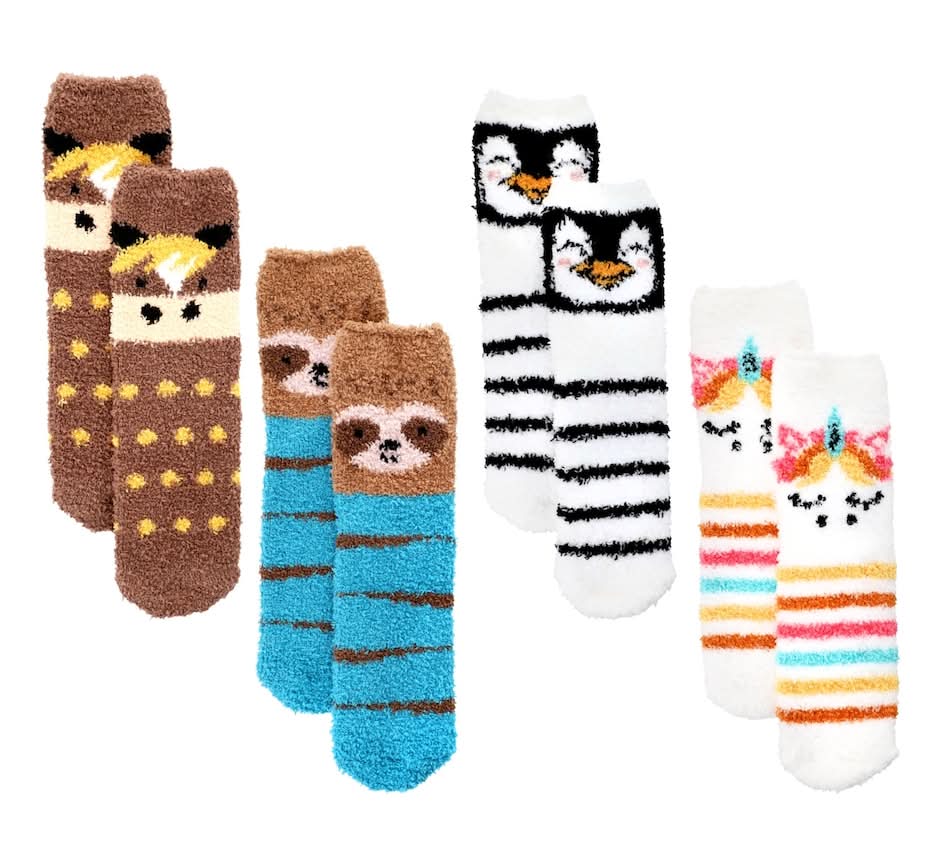 Snugadoo Fuzzy Critter Ankle Socks (2 ct)