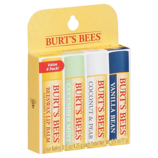 Burt's Bees Moisturizing Lip Balm (4 ct)