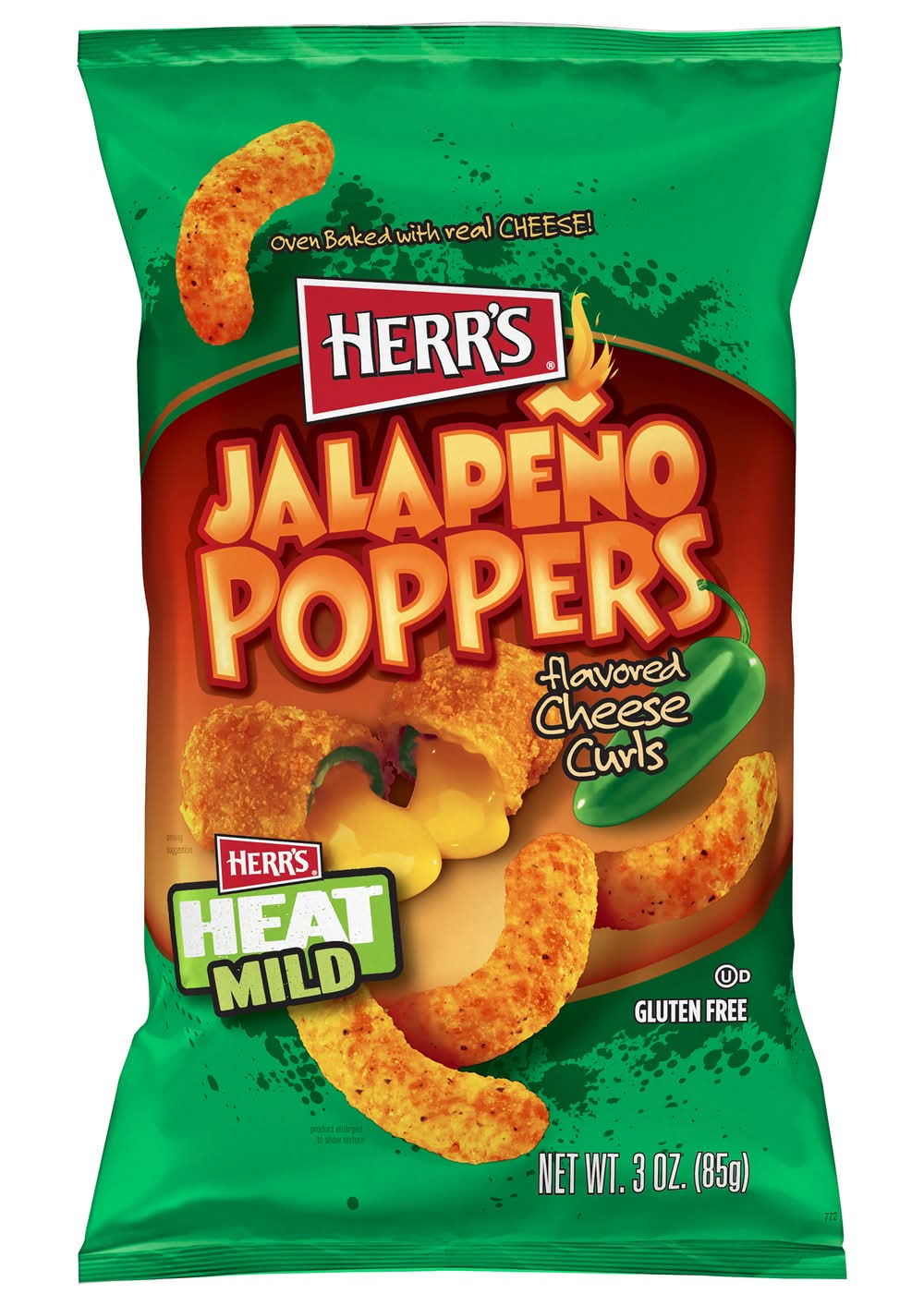 Herr's Cheese Curls, Jalapeno Poppers (3 oz)