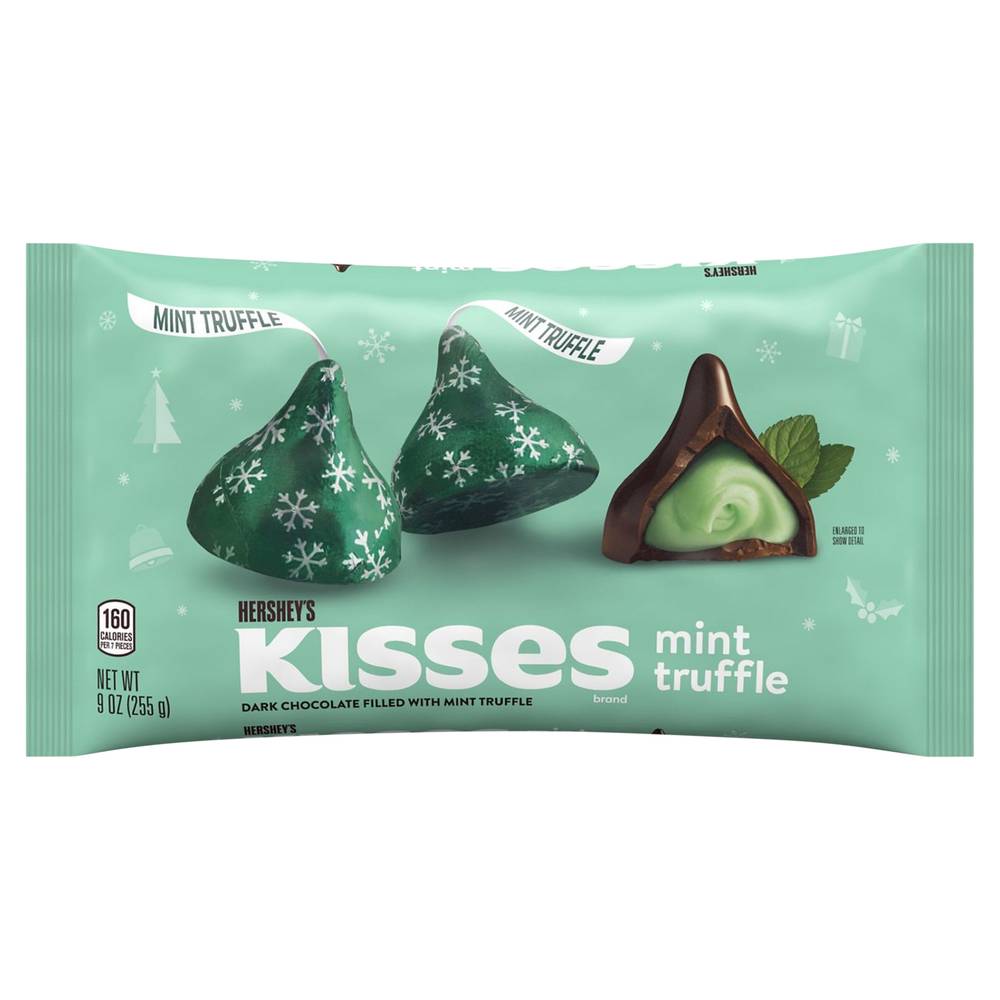 Hershey's Kisses Milk Chocolate Filled With Mint Truffle (9 oz)