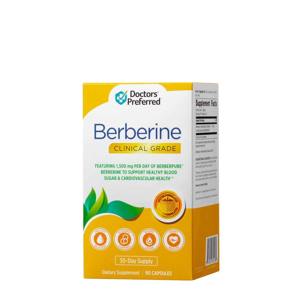 Doctors' Preferred Berberine Clinical Grade 1500 mg Capsules (90 ct)