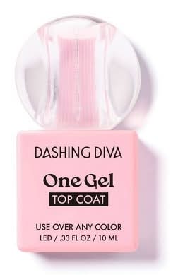 Dashing Diva One Gel Top Coat Nail Polish, Neutral (10 ml)