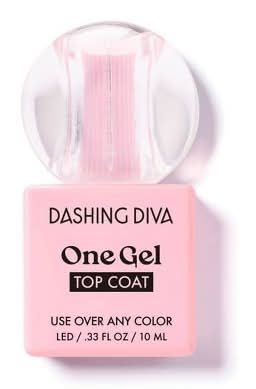 Dashing Diva One Gel Top Coat Nail Polish, Neutral (10 ml)