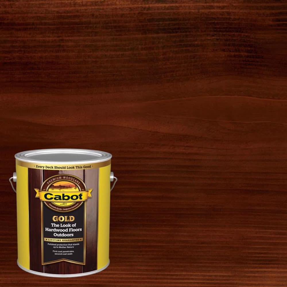 Cabot Gold Transparent Satin Moonlit Mahogany Oil-Based Alkyd Linseed Oil Wood Finish 1 Gal
