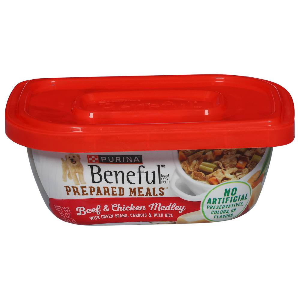 Beneful Purina High Protein Prepared Meals Beef & Chicken Medley With Gravy Wet Dog Food (10 oz)