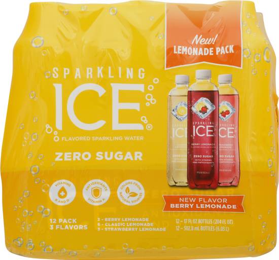 Sparkling Ice Zero Sugar Sparkling Water Lemonade pack (12 x 17 fl oz)