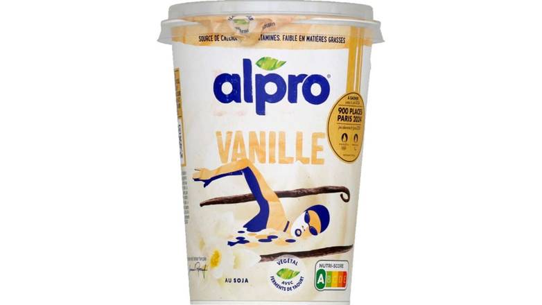 Alpro Dessert végétal soja saveur vanille Le pot de 500g