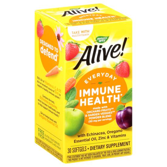 Nature's Way Alive! Everyday Immune Health With Zinc & Vitamins Softgels (30 ct )