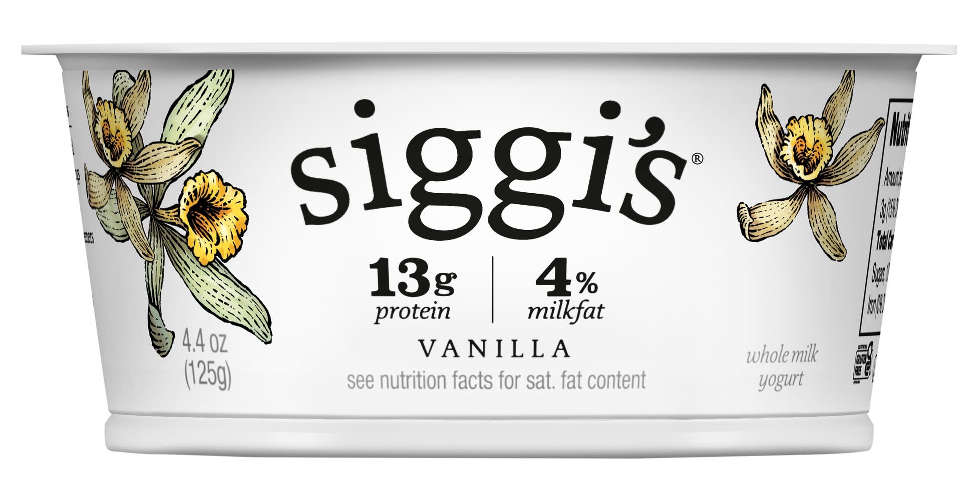 siggi's Whole Milk Yogurt, Vanilla (4.4 oz)