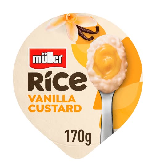 Müller Vanilla- Custard, Low Fat Rice Pudding Dessert (170g)