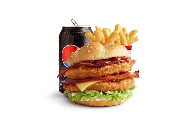 BBQ Bacon Stacker Burger Combo