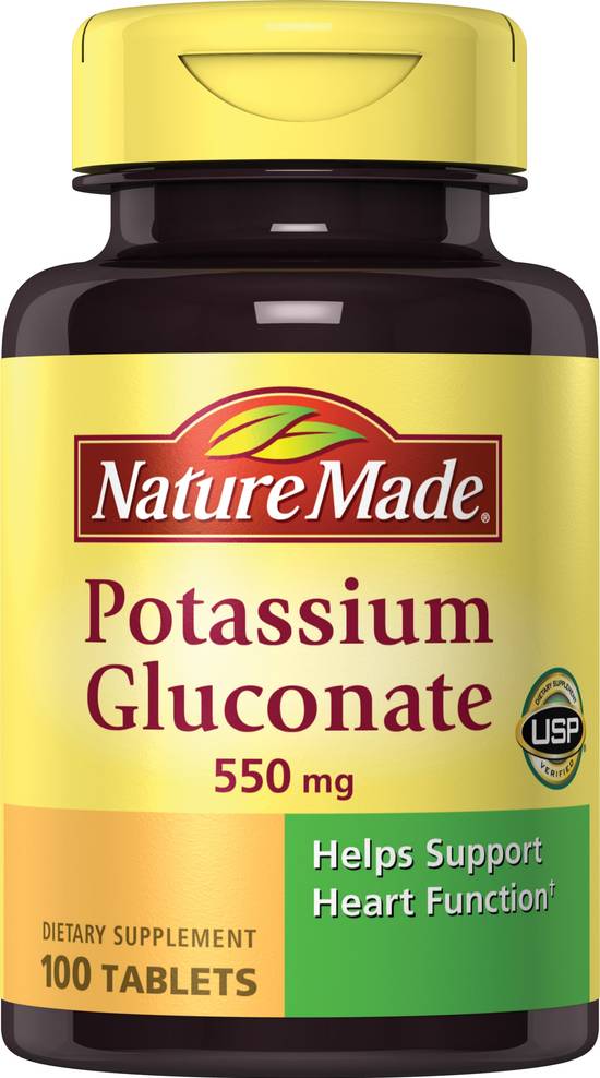 Nature Made Potassium Gluconate 550 mg Tablets, 100 CT