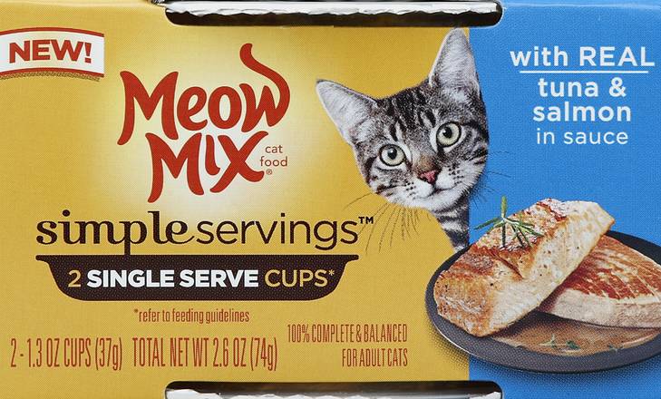 Meow mix simple servings best sale feeding guidelines