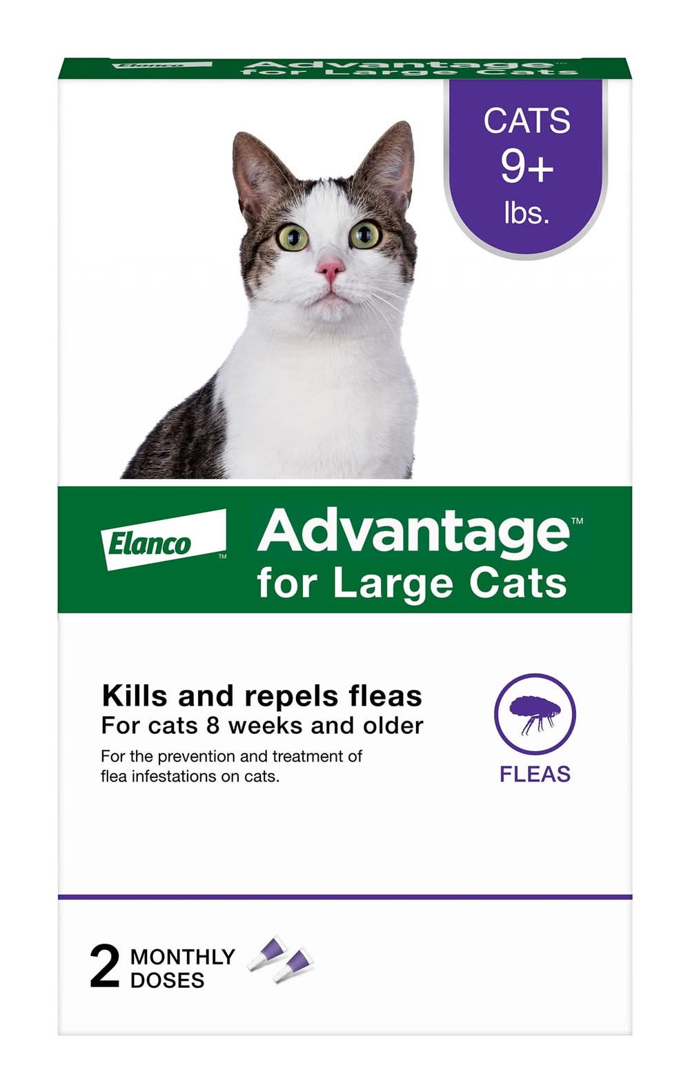 Advantage Topical Cat Flea Treatment and Prevention For Large Cats Over 9 lbs. (Size: 9Lbs And Over)