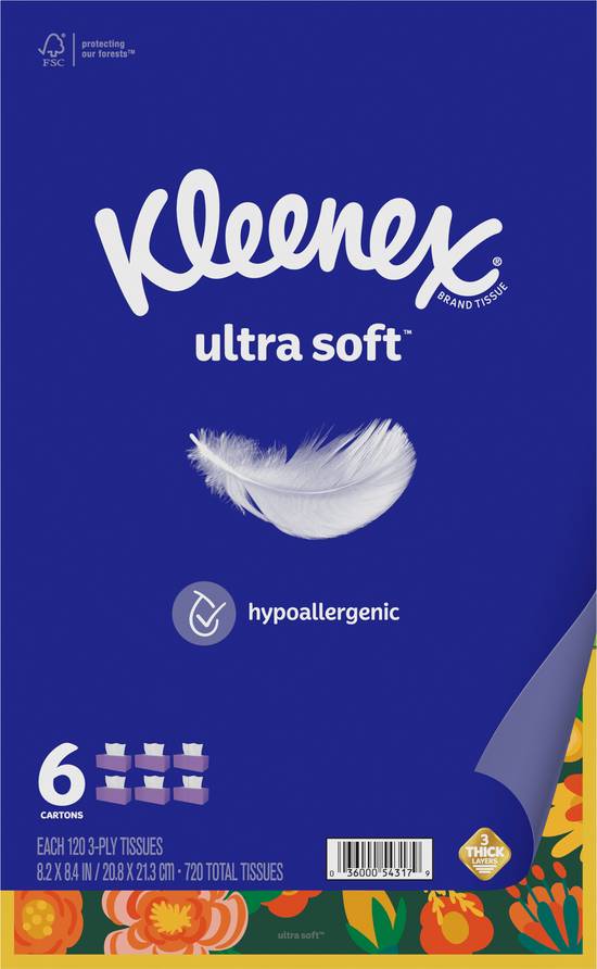 Kleenex Ultra Soft 3-ply Facial Tissues (720 ct)