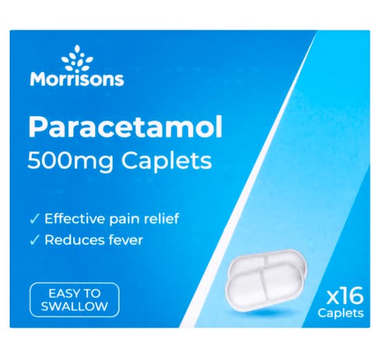 Morrisons Paracetamol 500mg Caplets (16 pack)