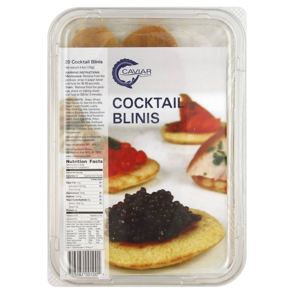 Caviar Russe Russe Cocktail Blinis (3.5 oz)