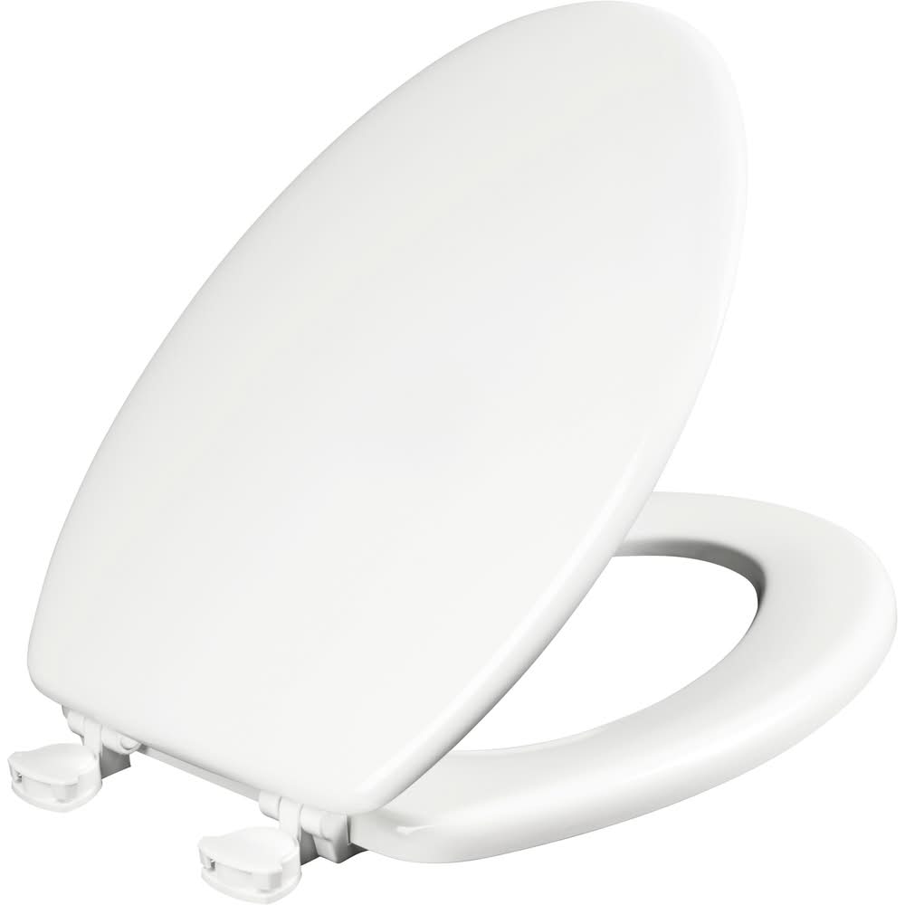 Mayfair by Bemis Westport Wood White Elongated Toilet Seat