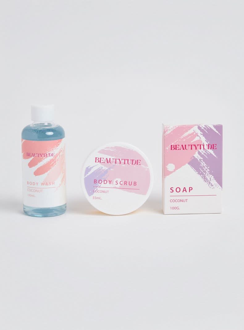 Set spa Set de Belleza Exfoliante Gel Ducha y Jabón 3 Piezas único color