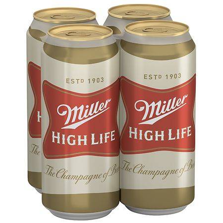Miller High Life American Lager Beer (4 pack, 16 fl oz)