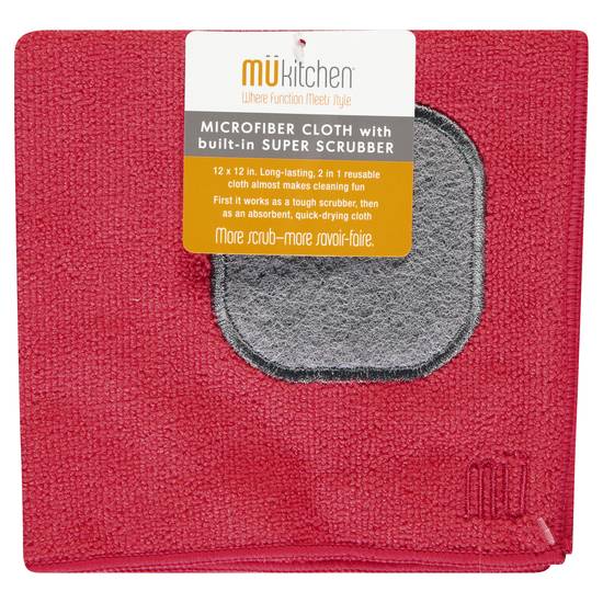 Mukitchen Microfiber Cloth With Scrubber (1 cloth)