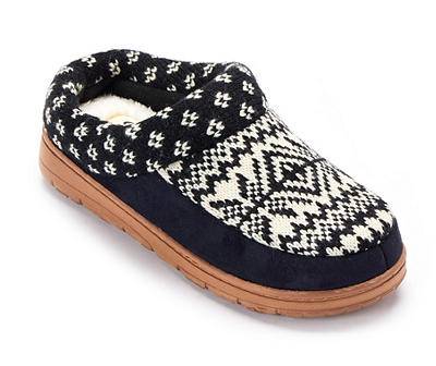 Dearfoams Women's Fair Isle Clog Slippers (large/black)