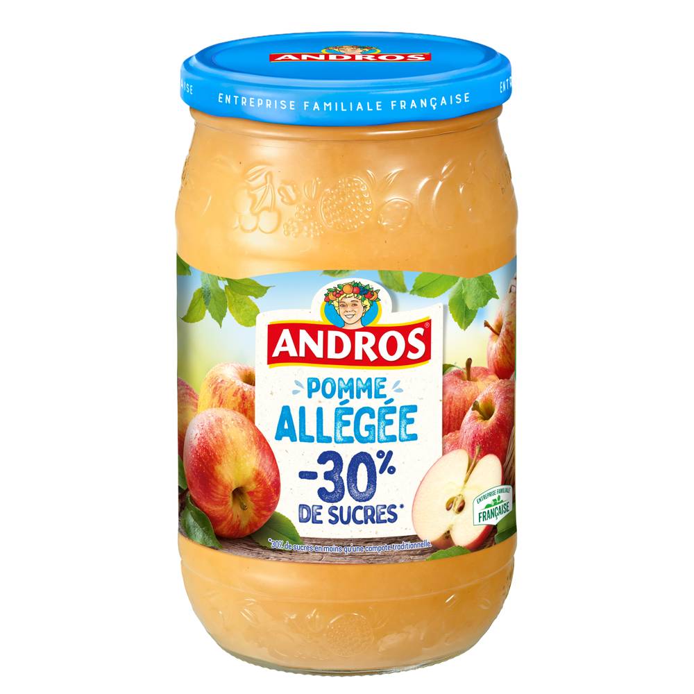 Andros - Compote de pomme allégée en sucre