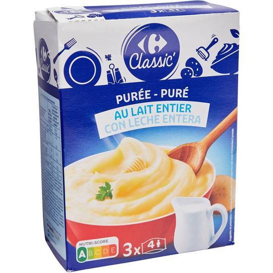 Carrefour Classic' - Purée au lait entier