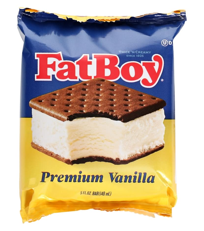 FatBoy Premium Vanilla Ice Cream Sandwich, 1-ct.