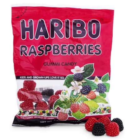 Haribo® Raspberries Gummi Candy 4oz Bag