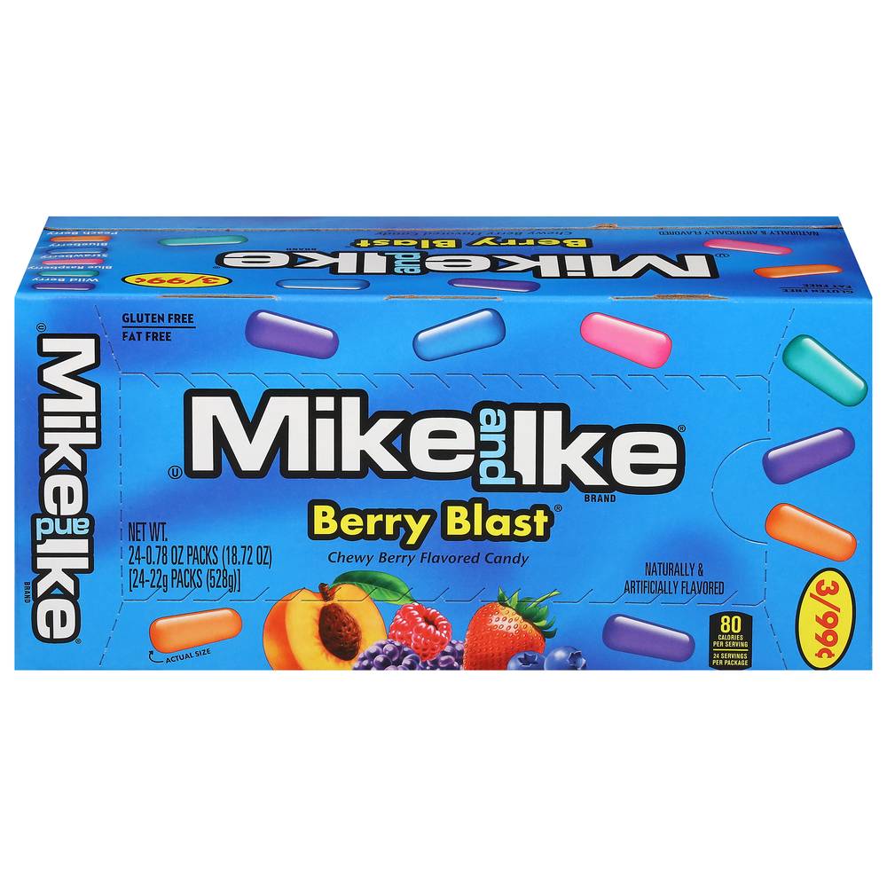 Mike and Ike Candy, Berry Blast (24 x 0.78 oz)