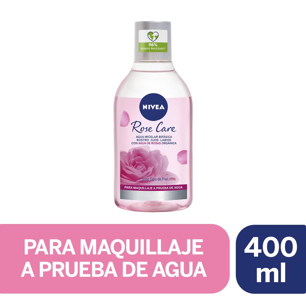 Nivea agua micelar bifásica rose care (400 ml)