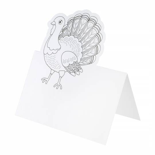 Color-Your-Own Pop-Up Turkey Place Cards, 12Ct. By Celebrate It