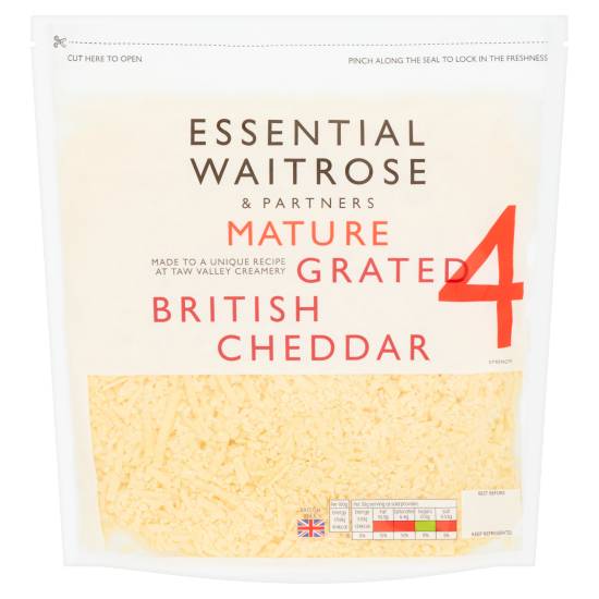 Essential Waitrose & Partners Mature Grated British Cheddar Cheese