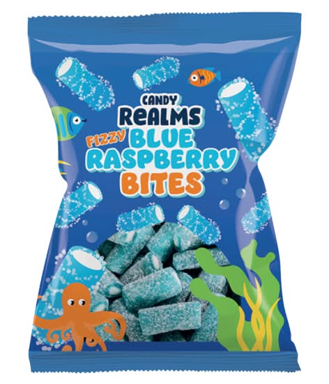 Candy Realms Blue Raspberry, Fizzy Bites (170g)