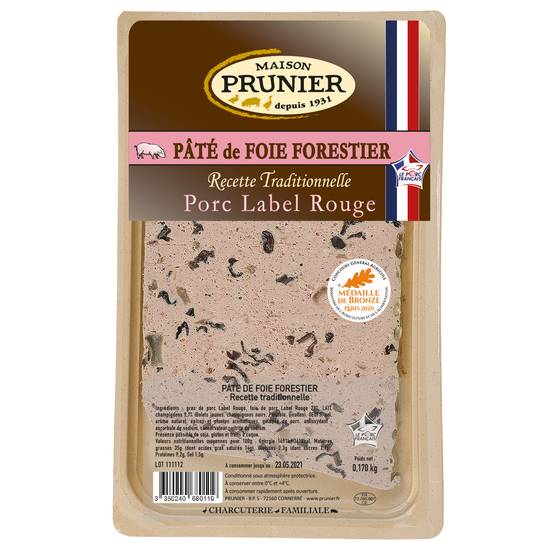 Prunier - Pâté de foie forestier recette traditionnelle