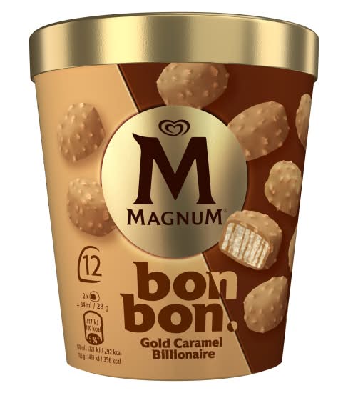 Magnum Gold Caramel Bon Bon Billionaire Ice Cream (12 pack)