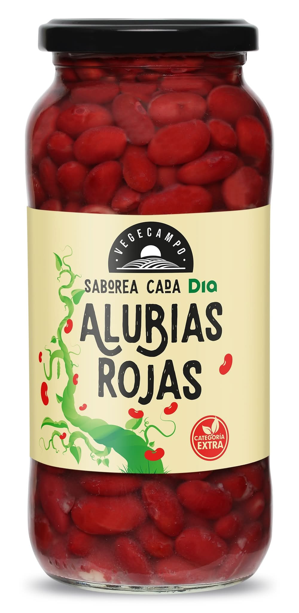 Alubias Rojas Cocidas Vegecampo De Dia Frasco 400 G