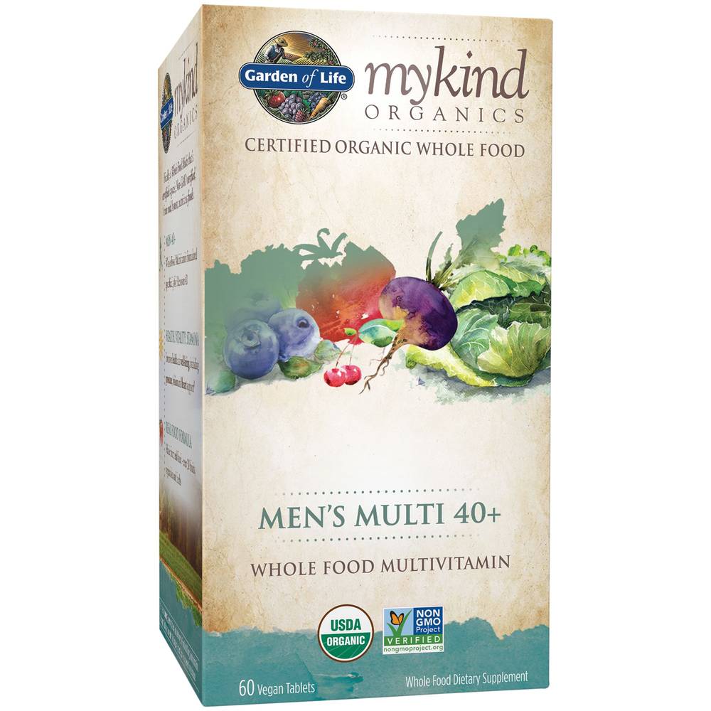 Mykind Organics Men’S Multi 40+ – Whole Food Multivitamin (60 Vegan Tablets)